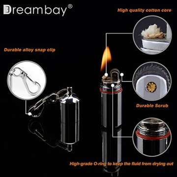2 Pack Keychain Peanut Lighter EDC Mini Waterproof Lighter for Fire Starter Survival Emergency Use