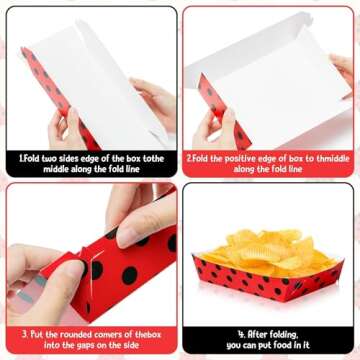 Eco-Friendly Ladybug Food Trays for Parties and Picnics