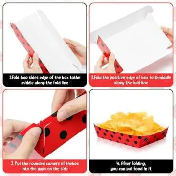 Eco-Friendly Ladybug Food Trays for Parties and Picnics