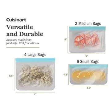 Cuisinart Reusable Food Storage Bags for Snacks & Organizing