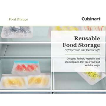 Cuisinart Reusable Food Storage Bags for Snacks & Organizing