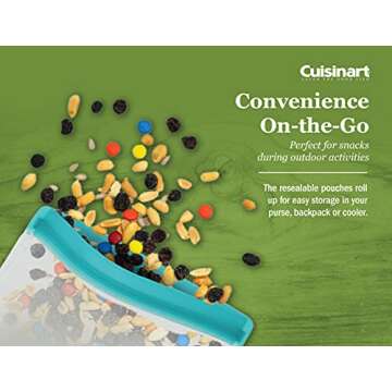 Cuisinart Reusable Food Storage Bags for Snacks & Organizing