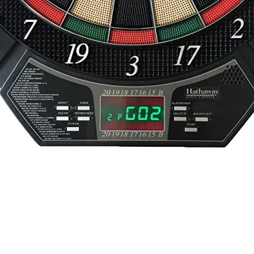 Hathaway Magnum Electronic Soft Tip Dartboard, Black/Multi