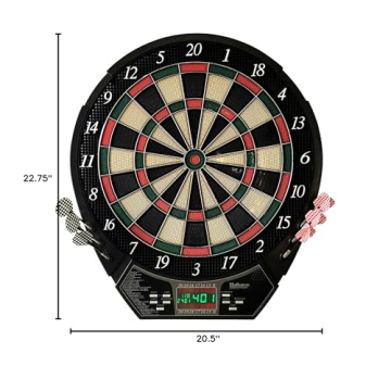 Hathaway Magnum Electronic Soft Tip Dartboard, Black/Multi
