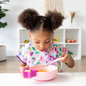 Bumkins Short Sleeve Bib for Girl or Boy, Toddler and Kids for 1-3 Years, Large Size, Essential Must...