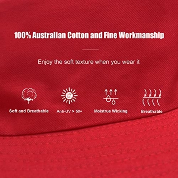 Stylish Sydbecs Reversible Bucket Hat for Summer Sun Protection