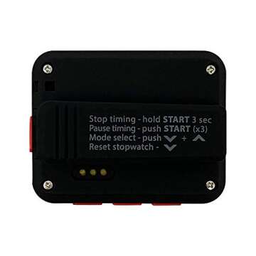 Gymboss Charge Interval Timer and Stopwatch (Black/Red)