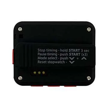 Gymboss Charge Interval Timer and Stopwatch (Black/Red)