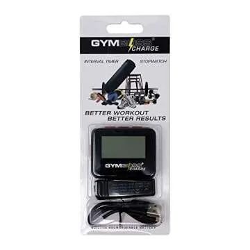 Gymboss Charge Interval Timer and Stopwatch (Black/Red)