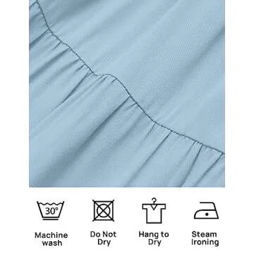 ZESICA Women's 2025 Bohemian Summer Floral Print One Shoulder Sleeveless Smocked Ruffle Tiered Beach Long Midi Dress,SkyBlue,Small