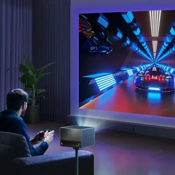 Hisense C1 4K UHD Triple Color RGB Laser Portable Mini Projector, up to 300", Viddà OS, Dolby Vision HDR10, 110% BT.2020 Color Gamut, 20w JBL Sound, Netflix, Auto Keystone Correction, MEMC