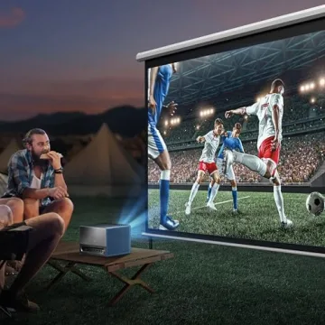 Hisense C1 4K UHD Triple Color RGB Laser Portable Mini Projector, up to 300", Viddà OS, Dolby Vision HDR10, 110% BT.2020 Color Gamut, 20w JBL Sound, Netflix, Auto Keystone Correction, MEMC