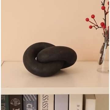 HMASYO Black Wood Knot Decor - Unique Home Accents