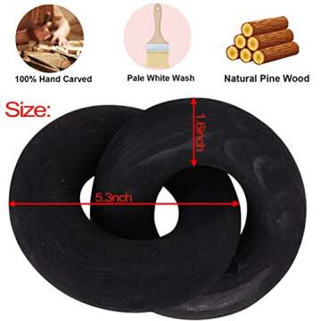 HMASYO Black Wood Knot Decor - Unique Home Accents