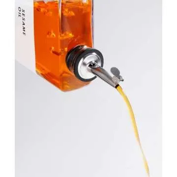 APT 1101 Olive Oil Dispenser for Kitchen, Cooking Oil Dispenser, Oil and Vinegar Dispenser Set, Olive Oil Bottle, Soy sauce dispenser, coffee syrup bottles - 4 pcs, Silver