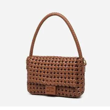 Stylish Angryapple Women Vegan Hand-woven Handbag in Brown