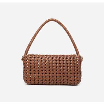 Stylish Angryapple Women Vegan Hand-woven Handbag in Brown