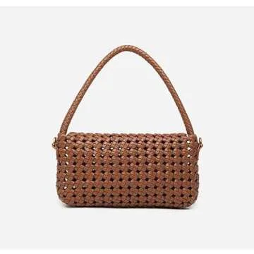 Stylish Angryapple Women Vegan Hand-woven Handbag in Brown