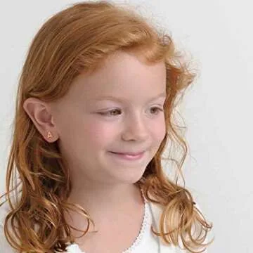 Sterling Silver Stud Earrings for Women, 925 Sterling Silver Gold Stud Earrings Letter L Initial Hyp...