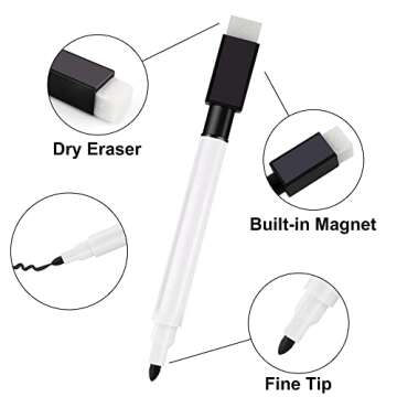 IHPUKIDI Magnetic Dry Erase Markers Fine Point Tip, 48-Pack Whiteboard Markers Dry Erase Marker with...