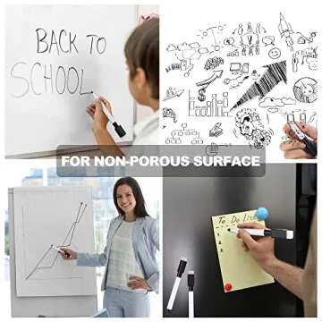 IHPUKIDI 48-Pack Magnetic Dry Erase Markers for All Ages