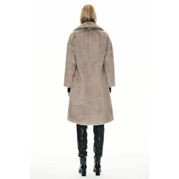 Orolay Women's Fuzzy Fleece Winter Sherpa Coat Grey M