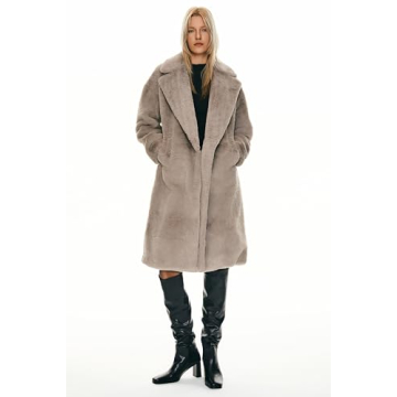 Orolay Women's Fuzzy Fleece Winter Sherpa Coat Grey M