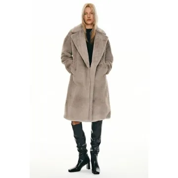 Orolay Women's Fuzzy Fleece Winter Sherpa Coat Grey M