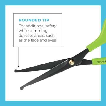 CONAIRPRO Dog & Cat Grooming Round Tip Shears 6-Inch