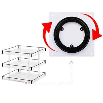 J JACKCUBE DESIGN Nail Polish Organizer, 3 Tier Acrylic 360 Rotating Display Rack Stand Makeup Cosmetics Storage Box Carousel Shelf with Black Iron Guard, Hold Up to 180 – MK302-3