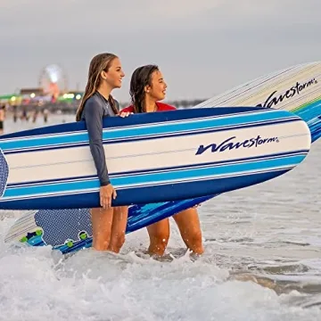 Wavestorm 7ft Surfboard for Beginners - Safe & Fun