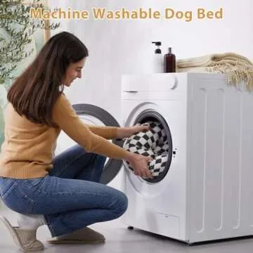 BFPETHOME Donut Dog Beds for Small Dog, Round Cat Beds for Indoor Cats, Calming Pet Bed for Puppy and Kitty with Non-Slip Bottom, Cute Fancy Dog Bed Machine Washable Plush Fabric