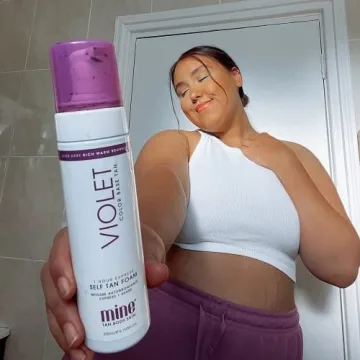 MineTan Violet Self Tanner Mousse Fast 1 Hour Vegan Glow