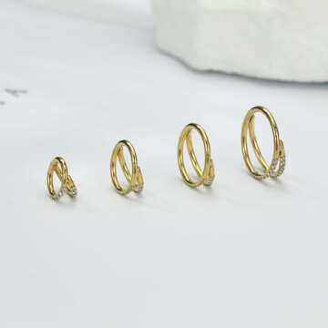 GAGABODY 16G Rose Gold Clicker Hoop Septum Ring