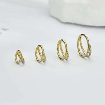 GAGABODY 16G Rose Gold Clicker Hoop Septum Ring