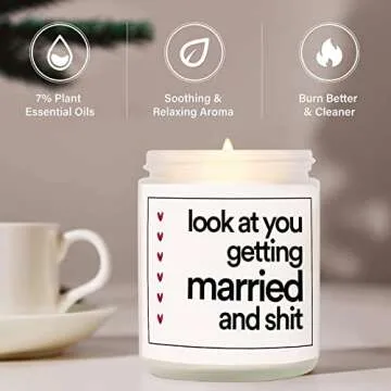 BaubleDazz Funny Wedding Gifts - Lavender Scented Candle
