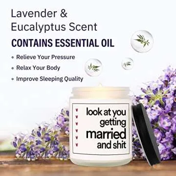 BaubleDazz Funny Wedding Gifts - Lavender Scented Candle