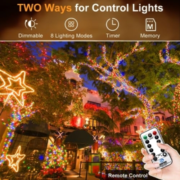 KNONEW 403ft 1000 LED Waterproof Outdoor Christmas Lights