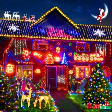 KNONEW 403ft 1000 LED Waterproof Outdoor Christmas Lights