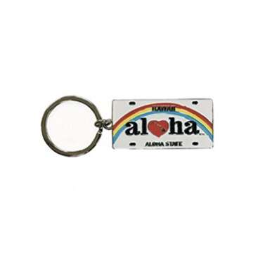 Hawaiian License Key Chain Heart Of Hawaii Aloha