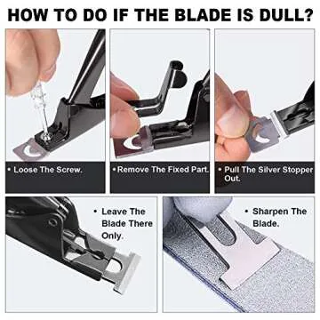 Black Premium Adjustable Stainless Steel Artificial Acrylic Fake False Nail Tip Clipper Cutter Trimmer Manicure Pedicure Sharp Blade Clip Tool For Salon Home Nail Art Beauty Design DIY