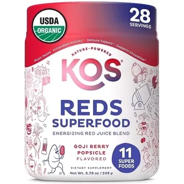 KOS Reds Superfood Powder - Organic Beet Root and Antioxidants for Health Boosting Smoothies