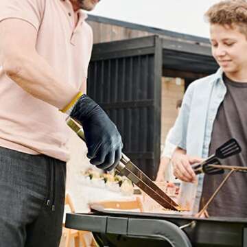 Evridwear Cotton Work Gloves Light-duty String Knit BBQ Glove Liner for Outdoor Cooking, Painting, Gardening Men & Women 10 Pairs (White, Large)