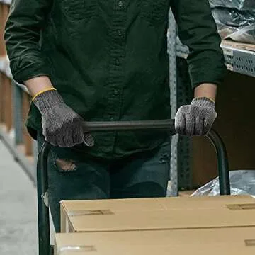 Evridwear Cotton Work Gloves Light-duty String Knit BBQ Glove Liner for Outdoor Cooking, Painting, Gardening Men & Women 10 Pairs (White, Large)