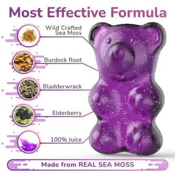 TrueSeaMoss Sea Moss Elderberry Gummies with Magnesium, Burdock Root and Bladderwrack – Daily Nutr...