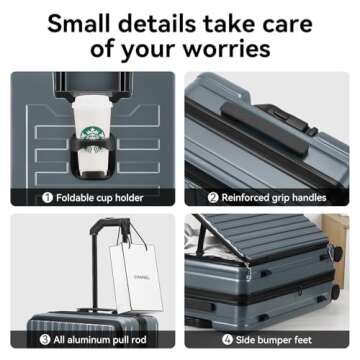 Durable ROAMING 20 Inch Carry On Luggage with Wheels