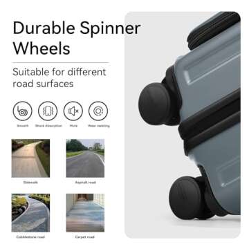 Durable ROAMING 20 Inch Carry On Luggage with Wheels