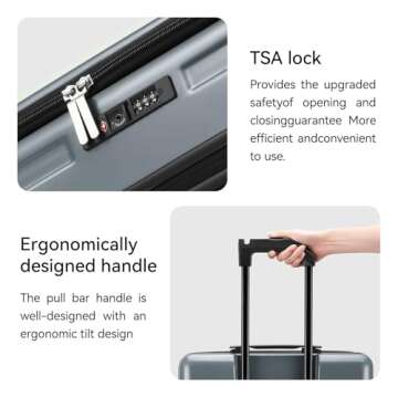 Durable ROAMING 20 Inch Carry On Luggage with Wheels