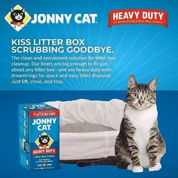 Jonny Cat Litter Box Liners Heavy Duty Jumbo 15 Count