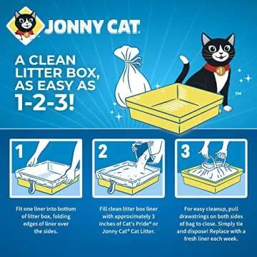 Jonny Cat Litter Box Liners Heavy Duty Jumbo 15 Count